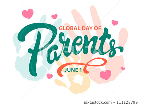 Global Day of Parents Vector Illustration with Importance of Being a Parenthood with Togetherness Mother Father Kids Concept in Flat Background Global Day of Parents Vector Illustration with Importance of Being a Parenthood with Togetherness Mother Father Kids Concept in Flat Background 111128799