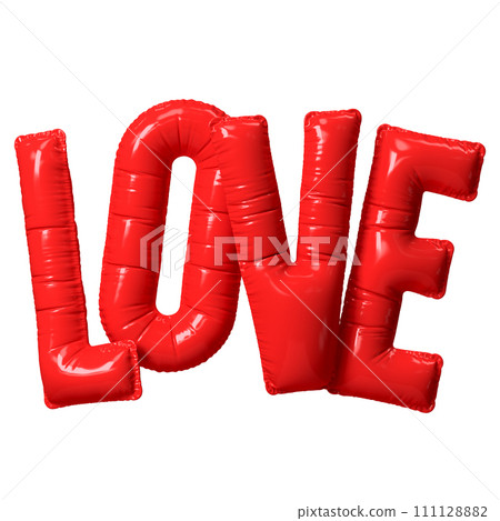 Balloon Red Love Word Balloon Red Love Word 111128882