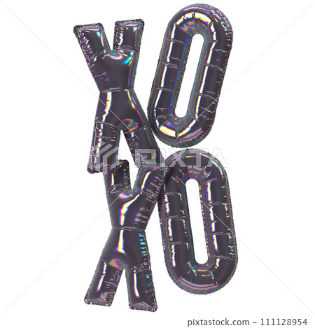 Balloon Holographic 3D Xoxo 111128954