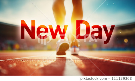 New day Athlete's feet to sunrise 111129368