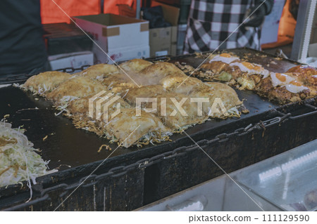 Festival stall okonomiyaki 111129590