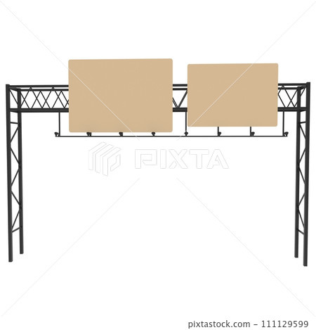 Highway Signboard isolated on white background Highway Signboard isolated on white background 111129599