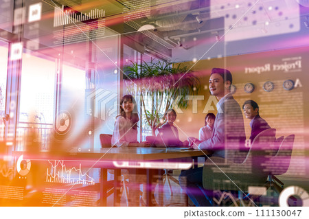Casual business people having a meeting Casual business people having a meeting 111130047