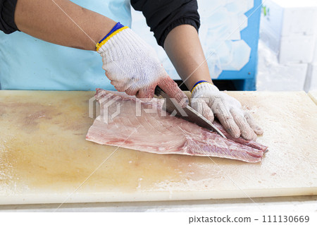 漁夫捕捉黃尾魚 111130669