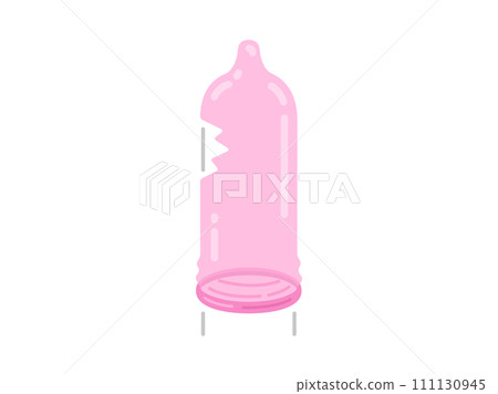 Illustration of a worn and torn condom Illustration of a worn and torn condom 111130945