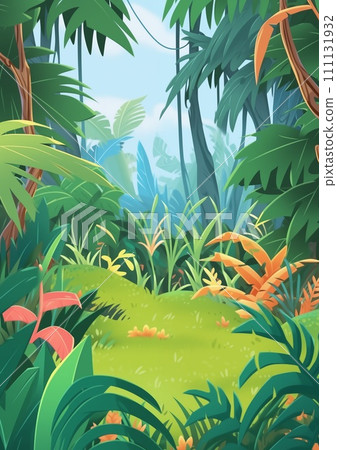 AI-generated content. Illustration of Background Jungle 111131932