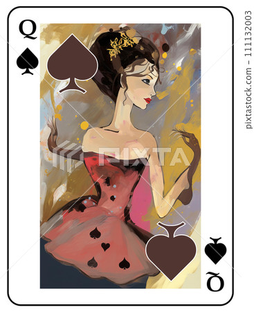 撲克牌皇后 13(黑桃:單頭) 撲克牌皇后 13(黑桃:單頭) 111132003