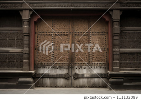 Carved Wooden Doorway Carved Wooden Doorway 111132089