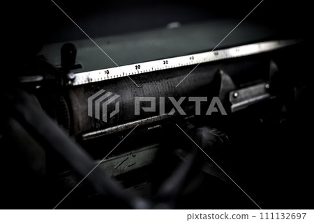 old typewriter type bars keys, mechanical background old typewriter type bars keys, mechanical background 111132697