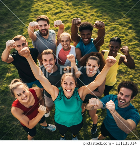 Inspiration and commitment for outdoor fitness workout Inspiration and commitment for outdoor fitness workout 111133314