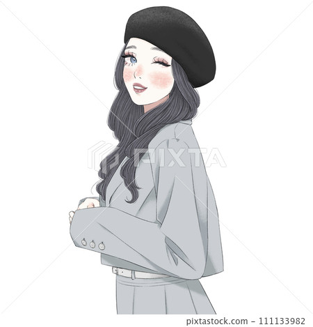 Woman winking 111133982