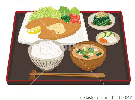 Fried food_Fried white fish set meal (tartar sauce) Fried food_Fried white fish set meal (tartar sauce) 111134047