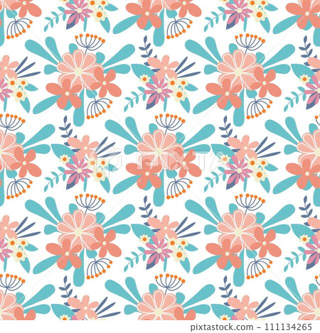 Spring rustic floral seamless pattern Spring rustic floral seamless pattern 111134265