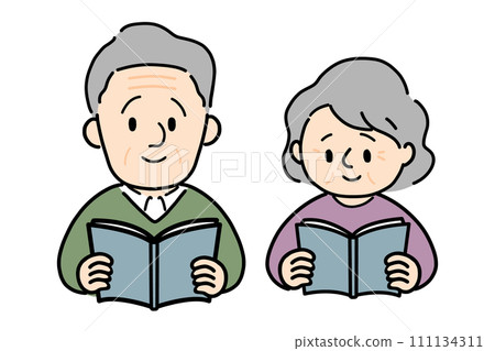 讀書的資深夫婦 讀書的資深夫婦 111134311