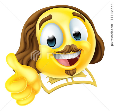 Shakespeare Poet Emoticon Emoji Cartoon Face Icon Shakespeare Poet Emoticon Emoji Cartoon Face Icon 111134446