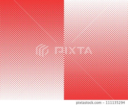 Vertically divided halftone frame background red 111135294