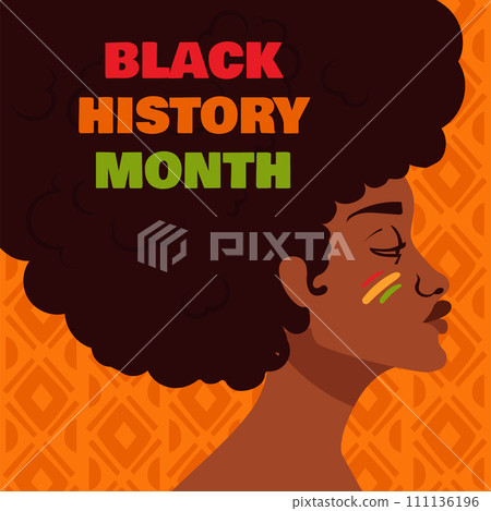 Vector instagram post for black history month. 111136196