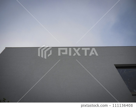 White wall and blue sky White wall and blue sky 111136408