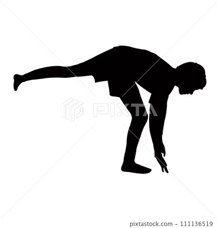 a boy body silhouette vector 111136519