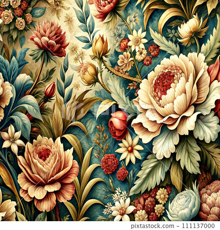 seamless pattern with flowers 111137000