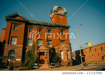 Sault Ste. Marie, Ontario Canada June 15th 2023 Queen Street in downtown Sault Ste Marie Sault Ste. Marie, Ontario Canada June 15th 2023 Queen Street in downtown Sault Ste Marie 111137985