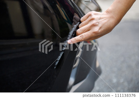 Car bumper scratches 111138376