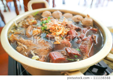 meat soup or beef soup or clear soup ,Thai soup or Chinese soup 111138388