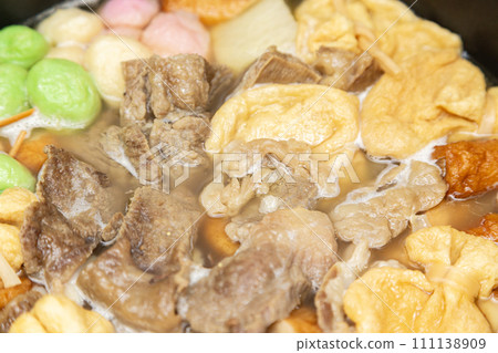 The ingredients of oden The ingredients of oden 111138909