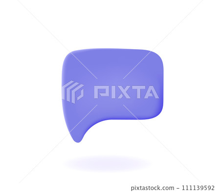 3d speech bubble element for social media. Vector illustration isolated on white background 111139592