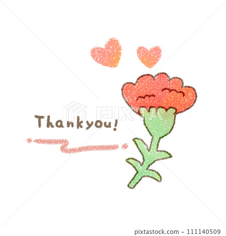 hand drawn illustration of red carnation for mother's day hand drawn illustration of red carnation for mother's day 111140509