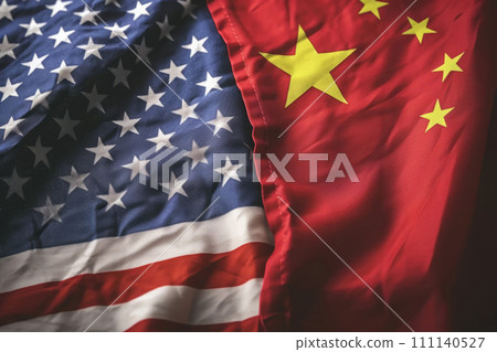 Concept of USA and China competition and economic trade war. Travel and partnership concept 111140527