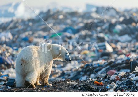 Plastic waste pollution, trash damages environment and ecology balance on earth Plastic waste pollution, trash damages environment and ecology balance on earth 111140576