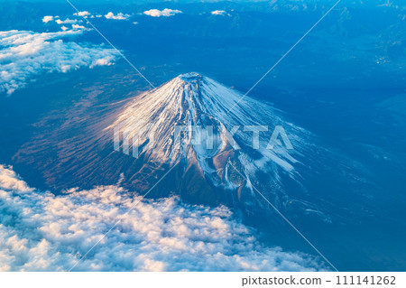 Fuji in the winter Aerial photograph 111141262