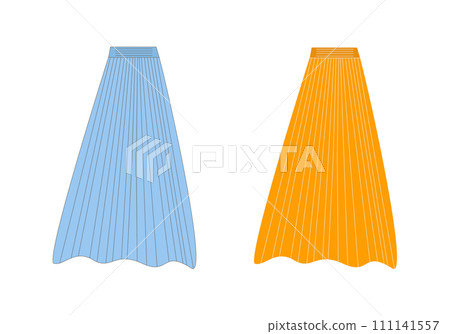 Women's light long a-line pleated skirts 111141557