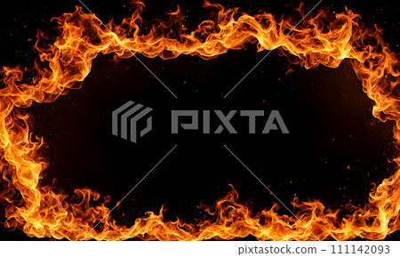 Warm bonfire burning in the night Warm bonfire burning in the night 111142093