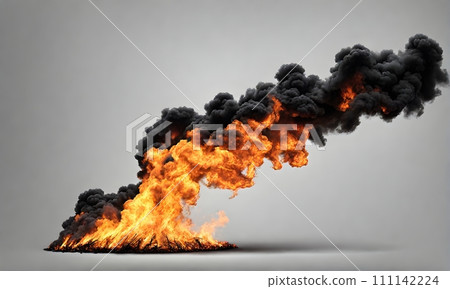 Warm bonfire burning in the night 111142224