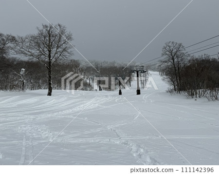 Grandeco uncompacted snow course in Fukushima Prefecture in January 2024 111142396
