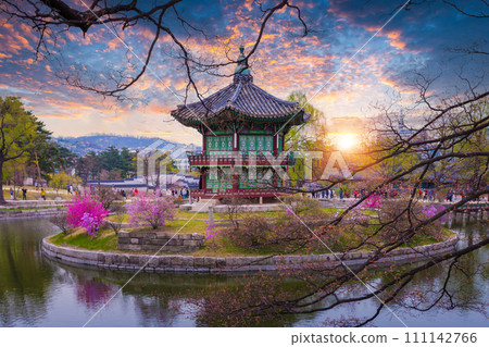 Gyeongbokgung Palace in Spring, Seoul, South Korea. Gyeongbokgung Palace in Spring, Seoul, South Korea. 111142766