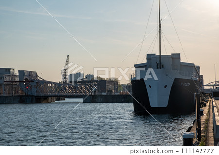 Antwerp, 20th of April, 2022, Industrial Charm of Antwerp's Dockside 111142777