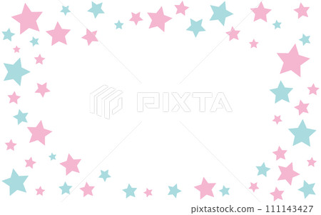pink and light blue star frame background 111143427