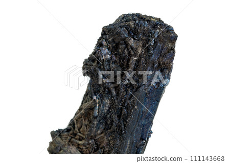Macro stone mineral Antimonite, Stibnite on a white background Macro stone mineral Antimonite, Stibnite on a white background 111143668