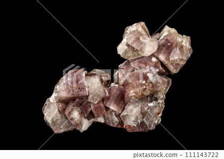Macro stone Aragonite mineral on a black background 111143722