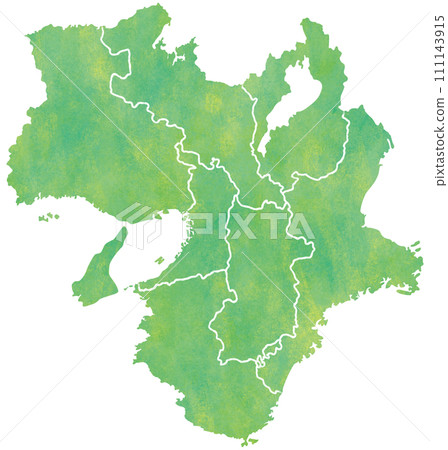 Kinki region prefectural border Kinki region prefectural border 111143915