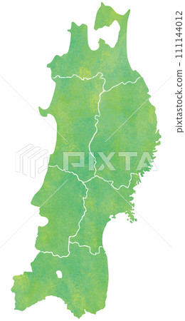 Tohoku region prefectural border 111144012