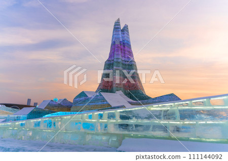 Harbin International Ice and Snow Sculpture Festival is an annual winter festival that takes place in Harbin, China. It is the world largest ice and snow festival. Harbin International Ice and Snow Sculpture Festival is an annual winter festival that takes place in Harbin, China. It is the world largest ice and snow festival. 111144092