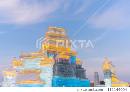 Harbin International Ice and Snow Sculpture Festival is an annual winter festival that takes place in Harbin, China. It is the world largest ice and snow festival. 111144094