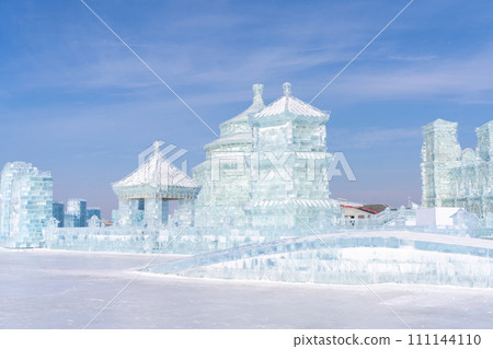 Harbin International Ice and Snow Sculpture Festival is an annual winter festival that takes place in Harbin, China. It is the world largest ice and snow festival. 111144110