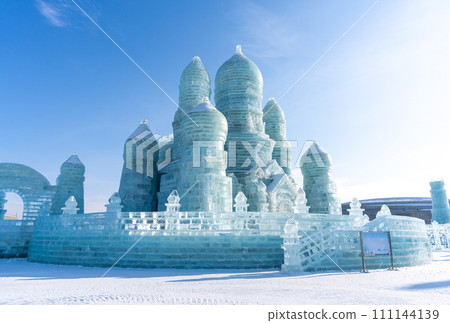 Harbin International Ice and Snow Sculpture Festival is an annual winter festival that takes place in Harbin, China. It is the world largest ice and snow festival. Harbin International Ice and Snow Sculpture Festival is an annual winter festival that takes place in Harbin, China. It is the world largest ice and snow festival. 111144139