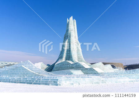Harbin International Ice and Snow Sculpture Festival is an annual winter festival that takes place in Harbin, China. It is the world largest ice and snow festival. Harbin International Ice and Snow Sculpture Festival is an annual winter festival that takes place in Harbin, China. It is the world largest ice and snow festival. 111144159
