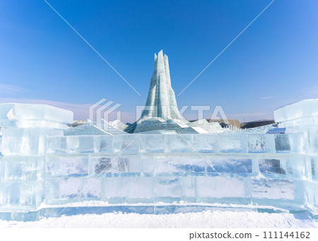 Harbin International Ice and Snow Sculpture Festival is an annual winter festival that takes place in Harbin, China. It is the world largest ice and snow festival. Harbin International Ice and Snow Sculpture Festival is an annual winter festival that takes place in Harbin, China. It is the world largest ice and snow festival. 111144162
